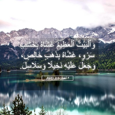 Picture 05 - ٢ أخبار 3:5 AVD - وَٱلْبَيْتُ ٱلْعَظِيمُ - Bible Verse Picture