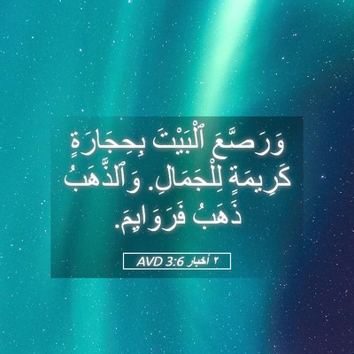 Picture 05 - ٢ أخبار 3:6 AVD - وَرَصَّعَ ٱلْبَيْتَ - Bible Verse Picture