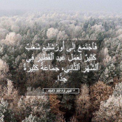 Picture 05 - ٢ أخبار 30:13 AVD - فَٱجْتَمَعَ إِلَى - Bible Verse Picture