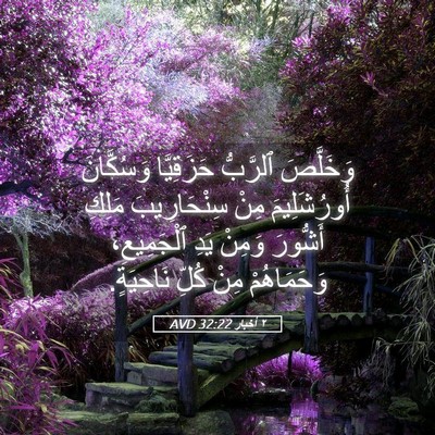 Picture 05 - ٢ أخبار 32:22 AVD - وَخَلَّصَ ٱلرَّبُّ - Bible Verse Picture