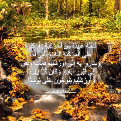 Picture 05 - ٢ أخبار 35:24 AVD - فَنَقَلَهُ عَبِيدُهُ مِنَ - Bible Verse Picture