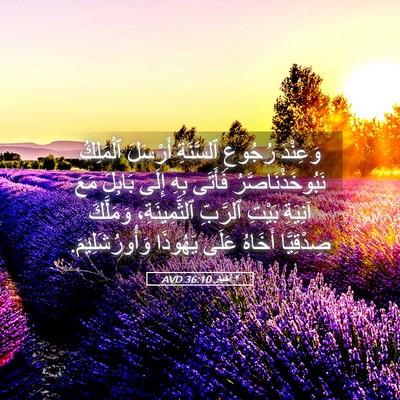 Picture 05 - ٢ أخبار 36:10 AVD - وَعِنْدَ رُجُوعِ - Bible Verse Picture