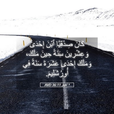 Picture 05 - ٢ أخبار 36:11 AVD - كَانَ صِدْقِيَّا ٱبْنَ - Bible Verse Picture