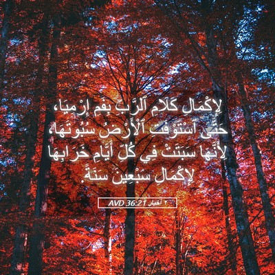 Picture 05 - ٢ أخبار 36:21 AVD - لِإِكْمَالِ كَلَامِ - Bible Verse Picture
