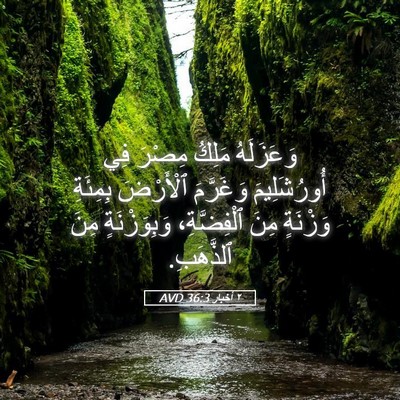 Picture 05 - ٢ أخبار 36:3 AVD - وَعَزَلَهُ مَلِكُ مِصْرَ - Bible Verse Picture