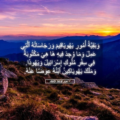 Picture 05 - ٢ أخبار 36:8 AVD - وَبَقِيَّةُ أُمُورِ - Bible Verse Picture