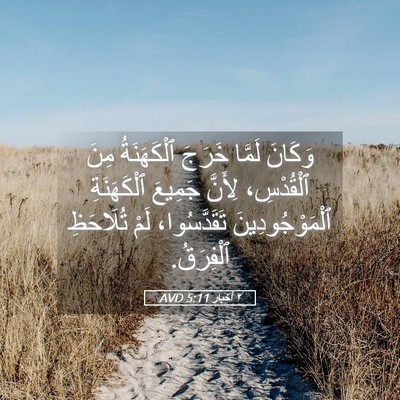 Picture 05 - ٢ أخبار 5:11 AVD - وَكَانَ لَمَّا خَرَجَ - Bible Verse Picture