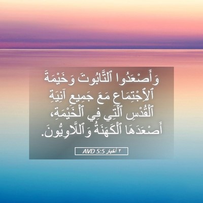 Picture 05 - ٢ أخبار 5:5 AVD - وَأَصْعَدُوا ٱلتَّابُوتَ - Bible Verse Picture