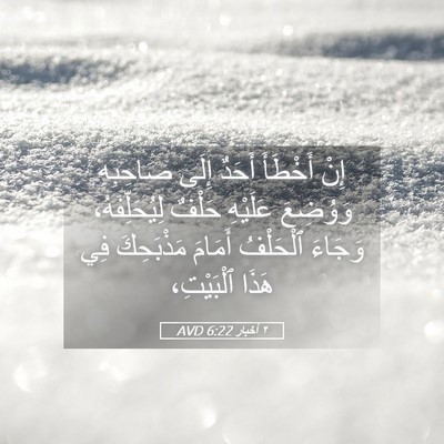 Picture 05 - ٢ أخبار 6:22 AVD - إِنْ أَخْطَأَ أَحَدٌ إِلَى - Bible Verse Picture