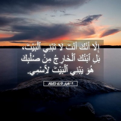 Picture 05 - ٢ أخبار 6:9 AVD - إِلَّا أَنَّكَ أَنْتَ لَا - Bible Verse Picture