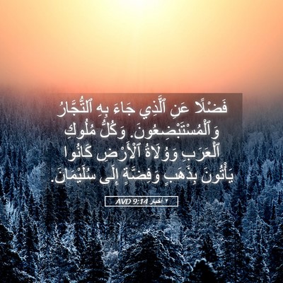 Picture 05 - ٢ أخبار 9:14 AVD - فَضْلًا عَنِ ٱلَّذِي جَاءَ - Bible Verse Picture