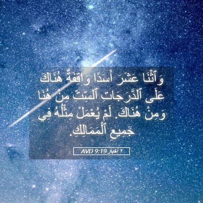 Picture 05 - ٢ أخبار 9:19 AVD - وَٱثْنَا عَشَرَ أَسَدًا - Bible Verse Picture