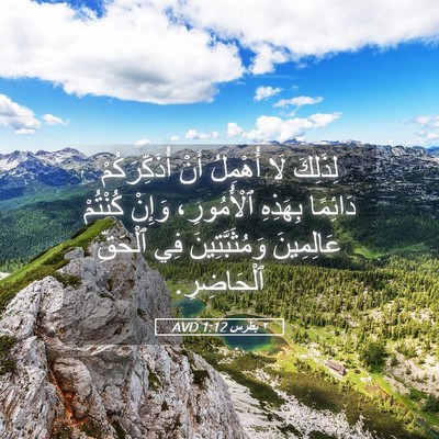 Picture 05 - ٢ بطرس 1:12 AVD - لِذَلِكَ لَا أُهْمِلُ أَنْ - Bible Verse Picture