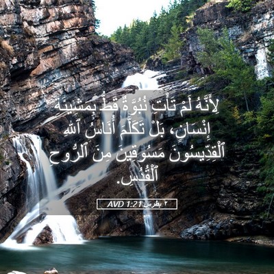 Picture 05 - ٢ بطرس 1:21 AVD - لِأَنَّهُ لَمْ تَأْتِ - Bible Verse Picture