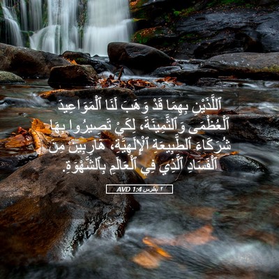 Picture 05 - ٢ بطرس 1:4 AVD - ٱللَّذَيْنِ بِهِمَا قَدْ - Bible Verse Picture