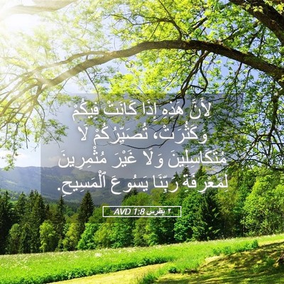 Picture 05 - ٢ بطرس 1:8 AVD - لِأَنَّ هَذِهِ إِذَا - Bible Verse Picture