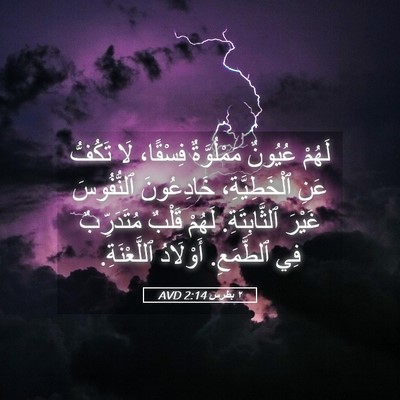 Picture 05 - ٢ بطرس 2:14 AVD - لَهُمْ عُيُونٌ - Bible Verse Picture