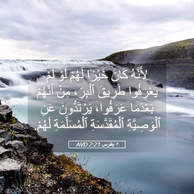 Picture 05 - ٢ بطرس 2:21 AVD - لِأَنَّهُ كَانَ خَيْرًا - Bible Verse Picture