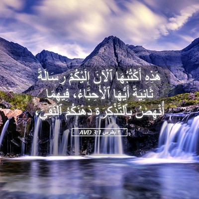 Picture 05 - ٢ بطرس 3:1 AVD - هَذِهِ أَكْتُبُهَا ٱلْآنَ - Bible Verse Picture