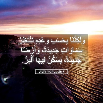 Picture 05 - ٢ بطرس 3:13 AVD - وَلَكِنَّنَا بِحَسَبِ - Bible Verse Picture