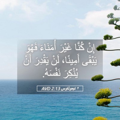 Picture 05 - ٢ تيموثاوس 2:13 AVD - إِنْ كُنَّا غَيْرَ - Bible Verse Picture