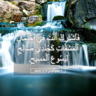 Picture 05 - ٢ تيموثاوس 2:3 AVD - فَٱشْتَرِكْ أَنْتَ فِي - Bible Verse Picture