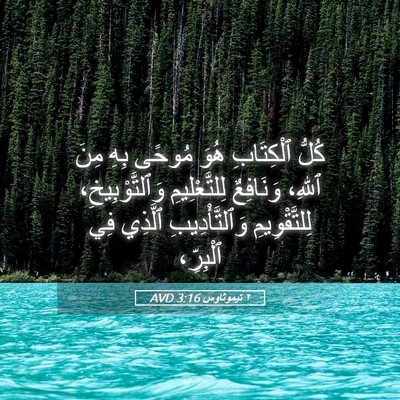 Picture 05 - ٢ تيموثاوس 3:16 AVD - كُلُّ ٱلْكِتَابِ هُوَ - Bible Verse Picture