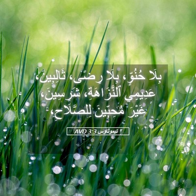 Picture 05 - ٢ تيموثاوس 3:3 AVD - بِلَا حُنُوٍّ، بِلَا - Bible Verse Picture