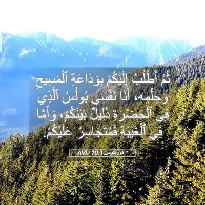 Picture 05 - ٢ كورنثوس 10:1 AVD - ثُمَّ أَطْلُبُ إِلَيْكُمْ - Bible Verse Picture