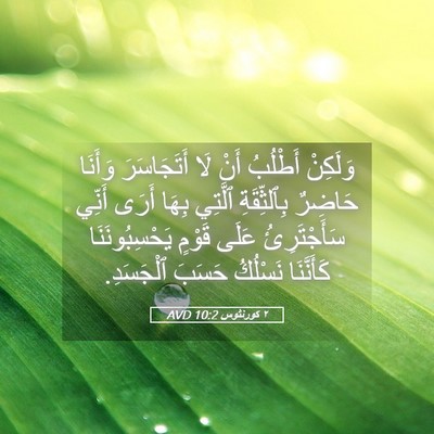 Picture 05 - ٢ كورنثوس 10:2 AVD - وَلَكِنْ أَطْلُبُ أَنْ لَا - Bible Verse Picture
