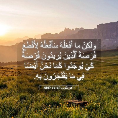 Picture 05 - ٢ كورنثوس 11:12 AVD - وَلَكِنْ مَا أَفْعَلُهُ - Bible Verse Picture
