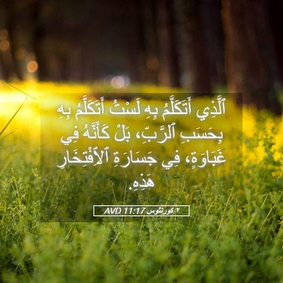 Picture 05 - ٢ كورنثوس 11:17 AVD - ٱلَّذِي أَتَكَلَّمُ بِهِ - Bible Verse Picture