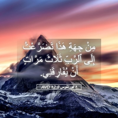 Picture 05 - ٢ كورنثوس 12:8 AVD - مِنْ جِهَةِ هَذَا - Bible Verse Picture
