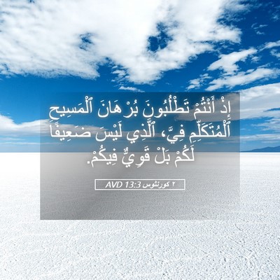 Picture 05 - ٢ كورنثوس 13:3 AVD - إِذْ أَنْتُمْ تَطْلُبُونَ - Bible Verse Picture