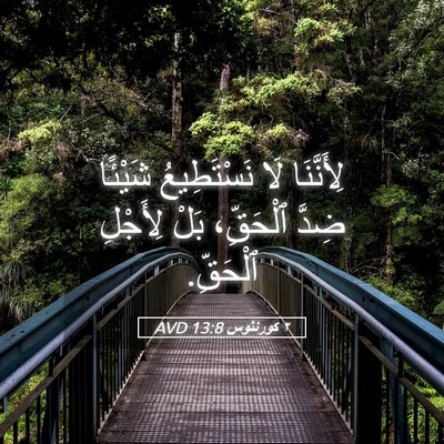 Picture 05 - ٢ كورنثوس 13:8 AVD - لِأَنَّنَا لَا - Bible Verse Picture