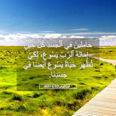 Picture 05 - ٢ كورنثوس 4:10 AVD - حَامِلِينَ فِي ٱلْجَسَدِ - Bible Verse Picture