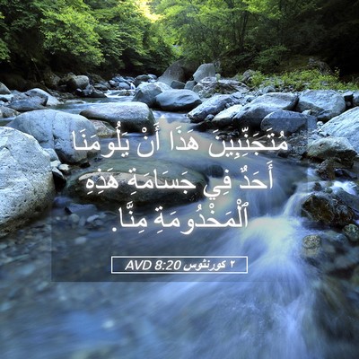 Picture 05 - ٢ كورنثوس 8:20 AVD - مُتَجَنِّبِينَ هَذَا أَنْ - Bible Verse Picture