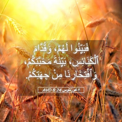 Picture 05 - ٢ كورنثوس 8:24 AVD - فَبَيِّنُوا لَهُمْ، - Bible Verse Picture