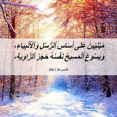 Picture 06 - أفَسُس 2:20 AVD - مَبْنِيِّينَ عَلَى - Bible Verse Picture