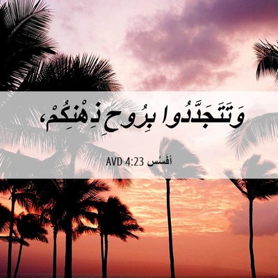 Picture 06 - أفَسُس 4:23 AVD - وَتَتَجَدَّدُوا بِرُوحِ - Bible Verse Picture