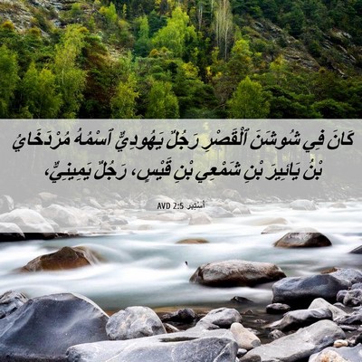 Picture 06 - أَسْتِير 2:5 AVD - كَانَ فِي شُوشَنَ - Bible Verse Picture