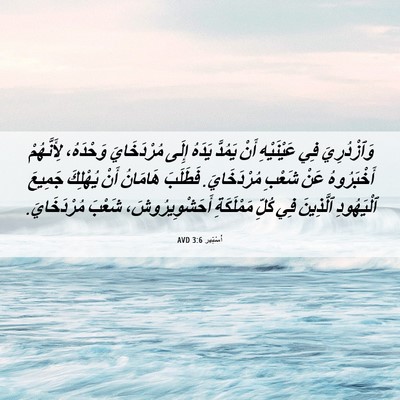 Picture 06 - أَسْتِير 3:6 AVD - وَٱزْدُرِيَ فِي - Bible Verse Picture