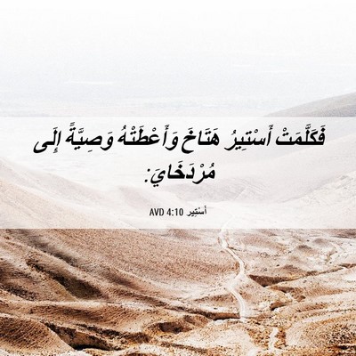 Picture 06 - أَسْتِير 4:10 AVD - فَكَلَّمَتْ أَسْتِيرُ - Bible Verse Picture