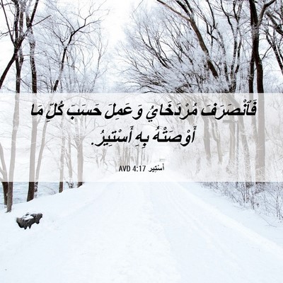 Picture 06 - أَسْتِير 4:17 AVD - فَٱنْصَرَفَ مُرْدَخَايُ - Bible Verse Picture
