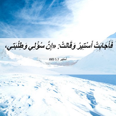Picture 06 - أَسْتِير 5:7 AVD - فَأَجَابَتْ أَسْتِيرُ - Bible Verse Picture