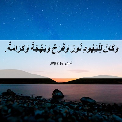 Picture 06 - أَسْتِير 8:16 AVD - وَكَانَ لِلْيَهُودِ نُورٌ - Bible Verse Picture