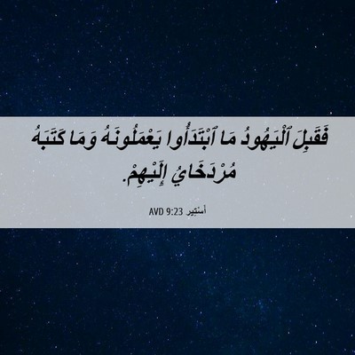 Picture 06 - أَسْتِير 9:23 AVD - فَقَبِلَ ٱلْيَهُودُ مَا - Bible Verse Picture