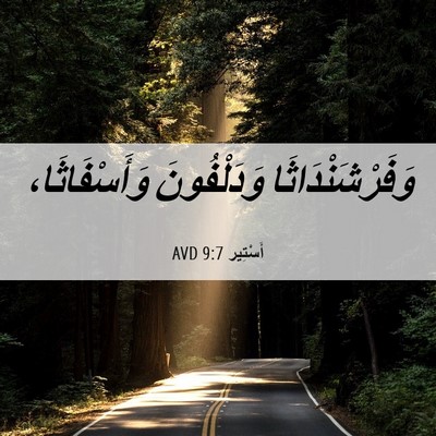 Picture 06 - أَسْتِير 9:7 AVD - وَفَرْشَنْدَاثَا - Bible Verse Picture
