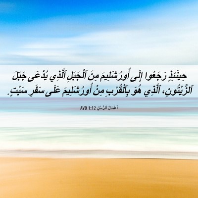 Picture 06 - أَعْمَالُ ٱلرُّسُلِ 1:12 AVD - حِينَئِذٍ رَجَعُوا إِلَى - Bible Verse Picture