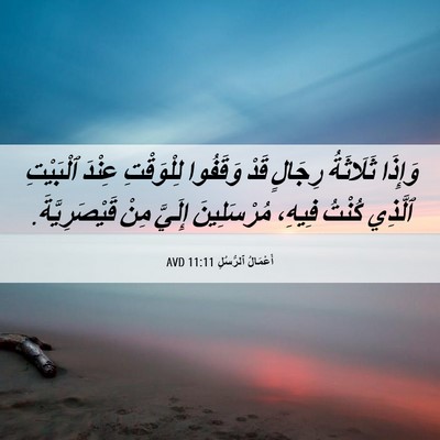 Picture 06 - أَعْمَالُ ٱلرُّسُلِ 11:11 AVD - وَإِذَا ثَلَاثَةُ رِجَالٍ - Bible Verse Picture